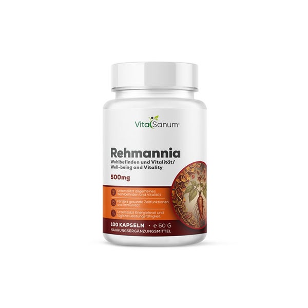 VitaSanum®- Rehmannia (Rehmannia glutinosa) 500 mg 100 Kapseln 100 St