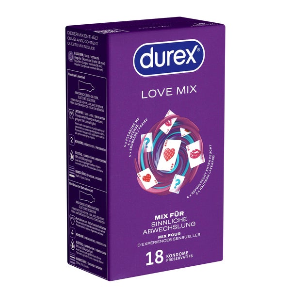 Love Mix - 18 Kondome, 5 Sorten, extra feucht (18 Kondome) 18 St