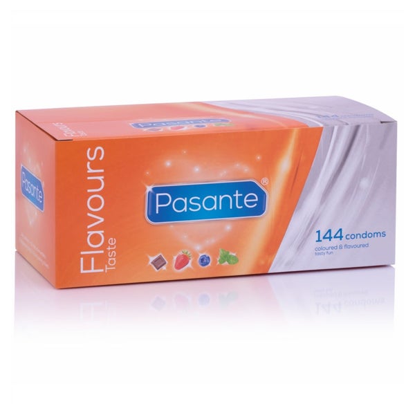 Pasante Flavours Kondome aromatisiert bunt 144 Stück (144 Kondome) 155 St