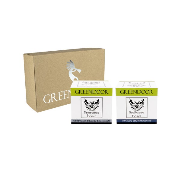 GREENDOOR Geschenk Set  Tages- und Nachtcreme men