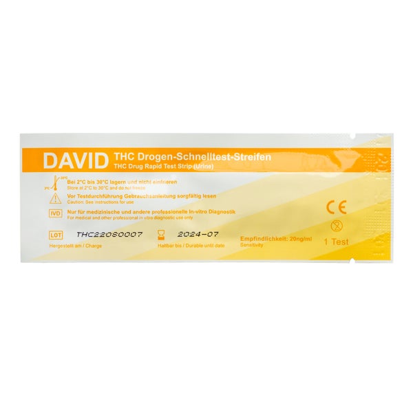 10 x David THC Drogentest Streifen 20ng/ml Cannabis Marihuana drug test