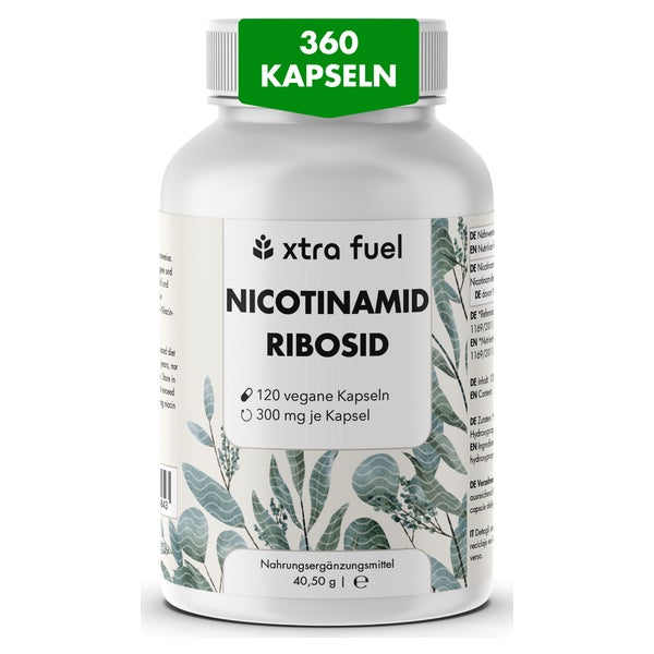 XTRA FUEL Nicotinamid Ribosid 300 - NAD+ Vorstufe - Niacin für Zell-Energie und Vitalität* 360 St
