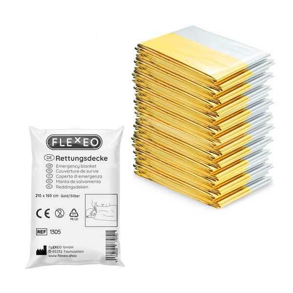 Rettungsdecke gold/silber