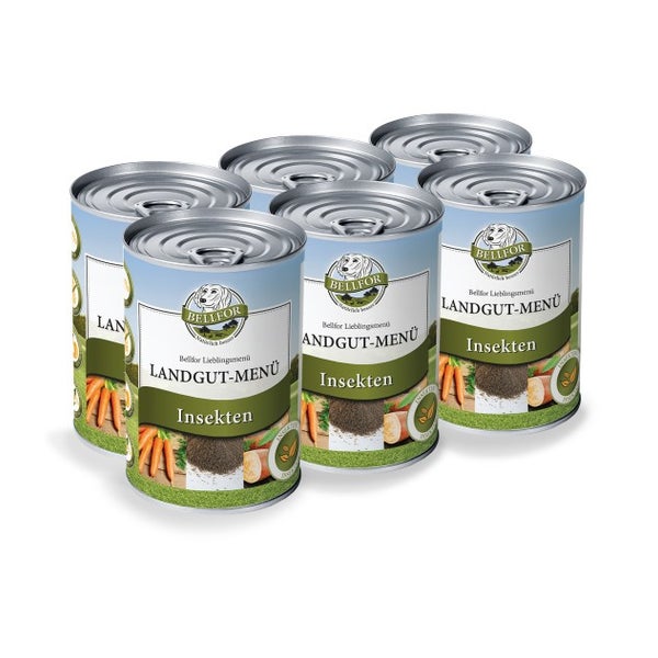Bellfor Hundefutter Nass mit Insekten Landgut-Menü 2,400 g 2400 g