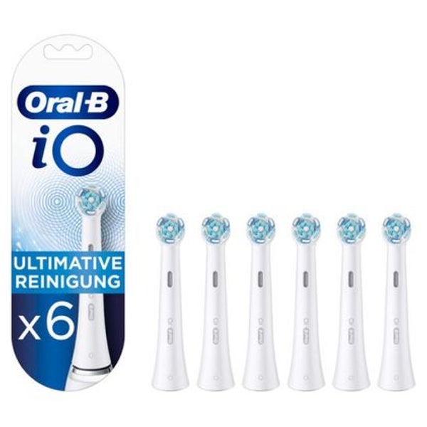Oral-B iO Ultimative Reinigung Aufsteckbürsten für elektrische Zahnbürste, Briefkastenfähige Verpackung, 6 Stück 1 St