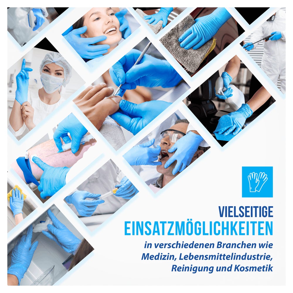 IEA Medical Nitrilhandschuhe - blau; M - 100er Box 100 St
