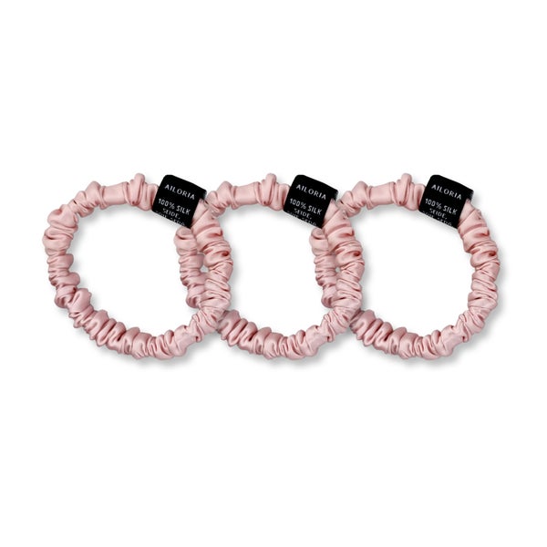 DOUX Set 3 Scrunchies S aus Seide 3 St