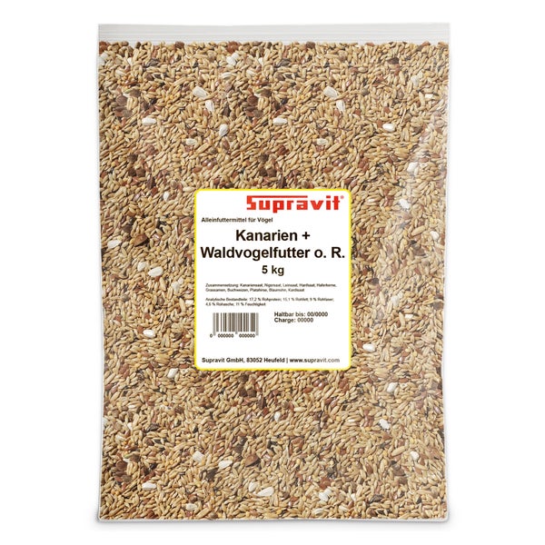 Supravit Kanarien- & Waldvogelfutter ohne Rübsen 5 kg 5 kg
