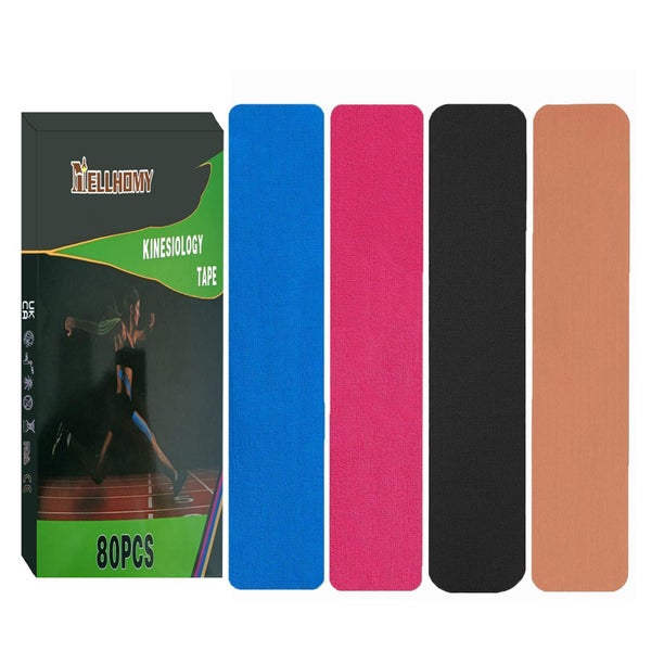 NELLHOMY 80x Kinesiotape Sport, Vorgeschnitten, Wasserfest & Elastisch