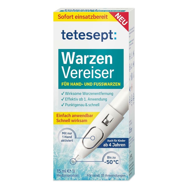 tetesept Warzen Vereiser | für Hand- und Fußwarzen