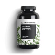 Vitamin C 500mg – 365 Kapseln – Premium: Aus pflanzlicher Fermentation & gepuffert (pH-neutral, säurefrei, magenschonend) – Laborgeprüft, vegan und in Deutschland produziert 365 St