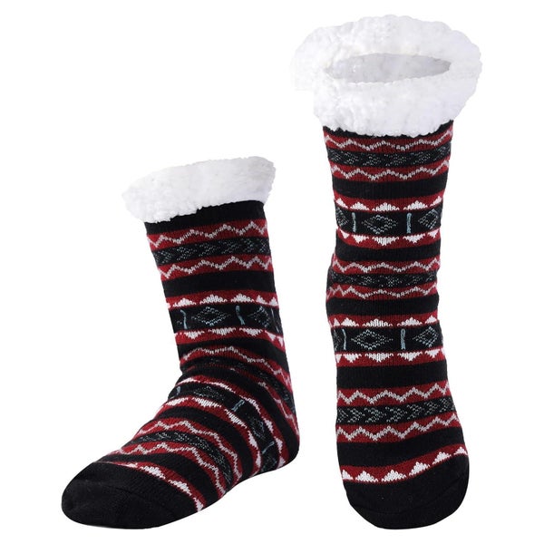 Wintersocken Herren Thermo Antirutschsohle Innenfrottee Schw 1 St