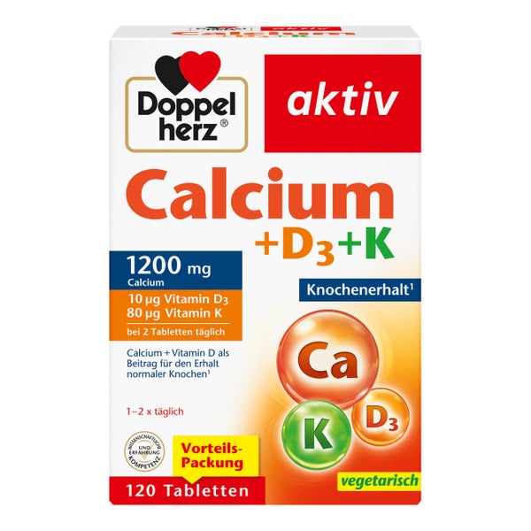 Doppelherz Calcium + Vitamin D3 + K 120 St