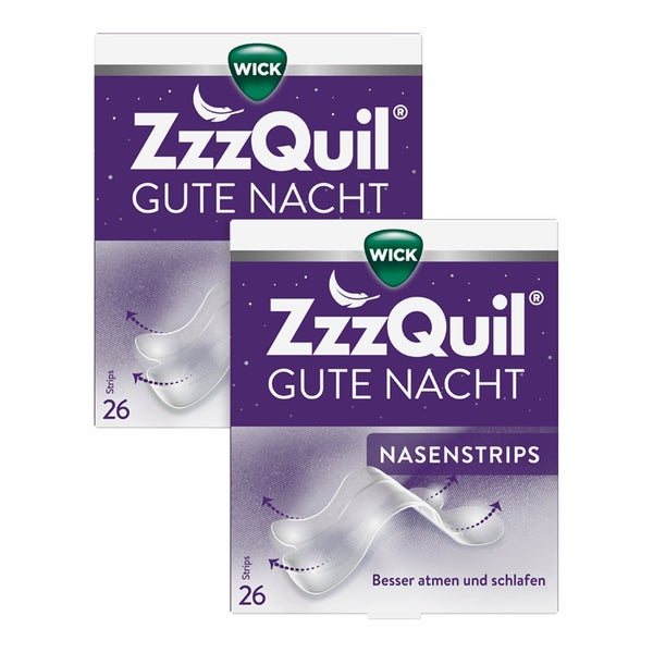 WICK ZzzQuil® GUTE NACHT Nasenstrips Doppelpack 2X26 St