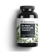 Bio Maca Schwarz – 180 Kapseln – 3000mg je Tagesdosis (entspricht 12.000mg Maca Wurzel) – mit natürlichem Vitamin C – ohne Magnesiumstearat – biozertifiziert, hochdosiert, vegan, laborgeprüft 180 St
