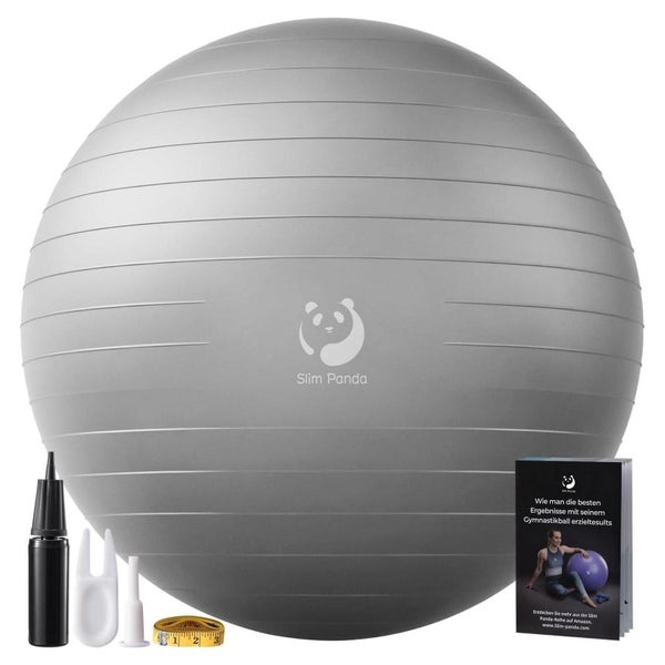 Gymnastikball Pezziball Sitzball Trainingsball Pumpe silbrig 1 St