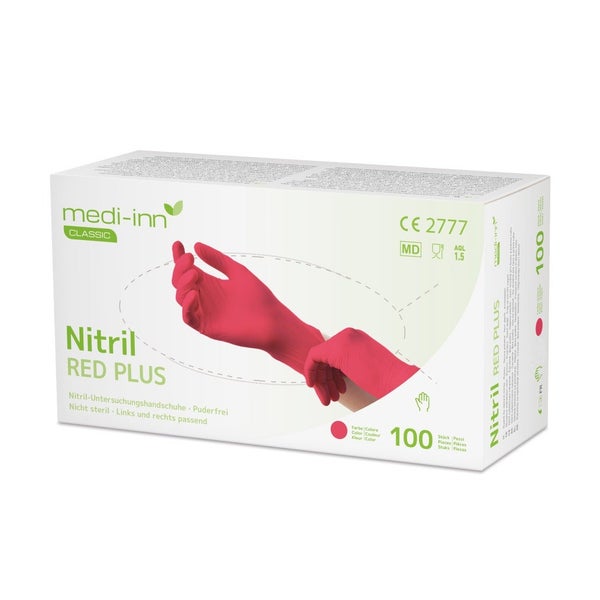 Medi-inn Classic U.hands.nitril Pf Xs Red Plus 1000 St