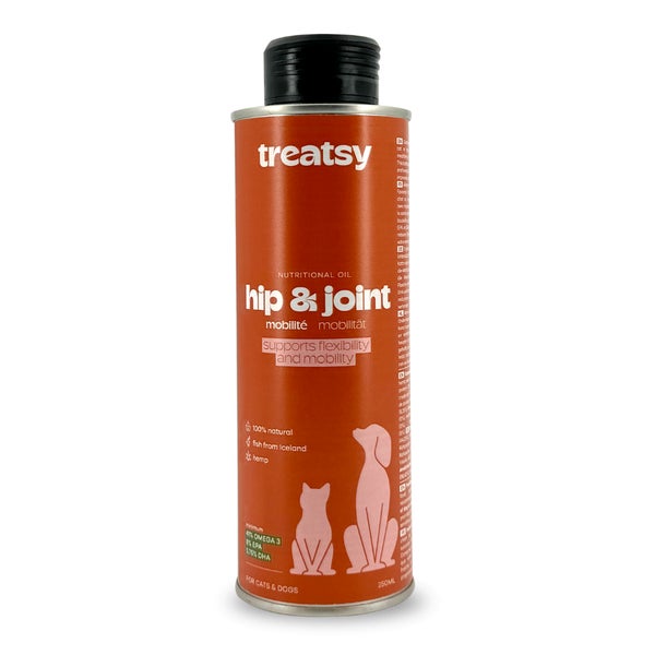 Treatsy Natürliches Öl Omega 3 EPA DHA – Mobilität für Hunde und Katzen 250 ml