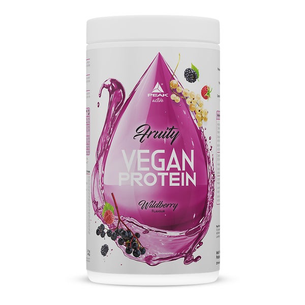 PEAK Fruity Vegan Protein - 400g - Geschmack Wildberry I 20 Portionen I Clear Protein I Proteinquelle: Erbsenhydrolysat + Aminosäuren I fettfrei I perfekte Löslichkeit 400 g