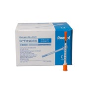 Romed Insulinspritzen mit Kanüle 100 Stück 1 ml 29G U40