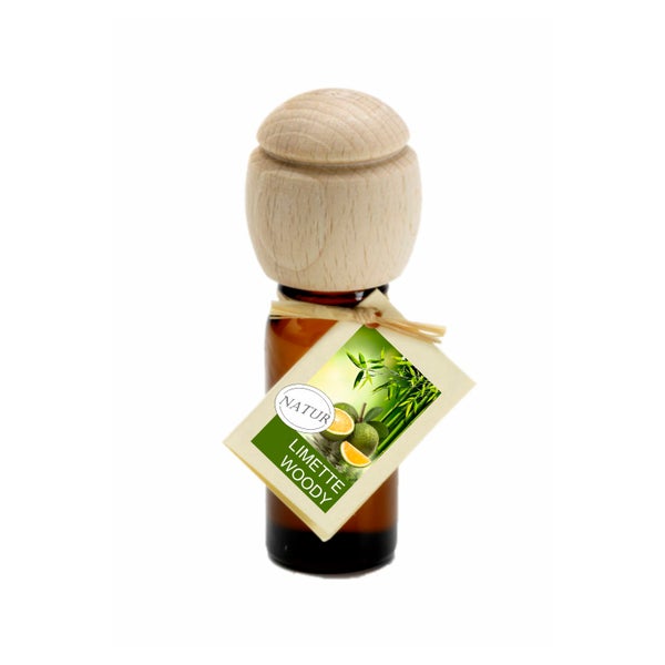 Traumduft Piccolino Limette Woody Duftöl – Handgefertigt, ätherische Öle, Buchenholzverschluss 10 ml