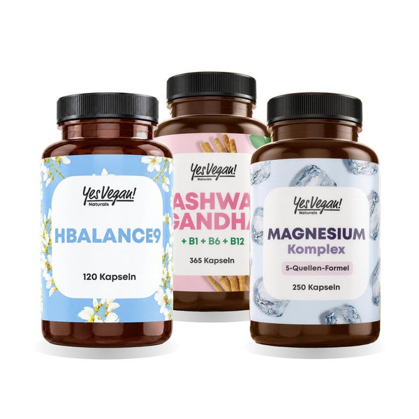 Frauen-Balance-Ritual: Ashwagandha + Magnesium + HBalance9 3 St