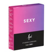 Produktabbildung: «S*xy» Kondome – Mit Perlnoppen, geruchsarm, 3 Stück (3 Kondome) 3 St
