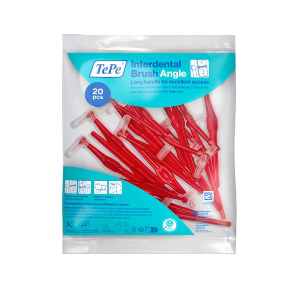20-Pack TePe Angle Interdentalbürste Rot 0,5mm ISO2 20 St