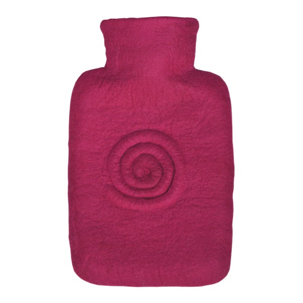 Wärmflasche Klassik 1,8 l mit Filzbezug Spirale Beere 1 St