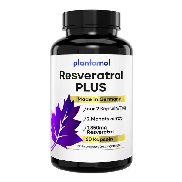 plantomol® Resveratrol PLUS 1350mg Trans-Resveratrol Extrakt
