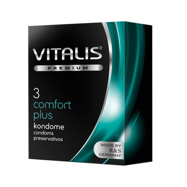 PREMIUM «Comfort Plus» Kondome mit mehr Freiraum (3 Kondome) 3 St