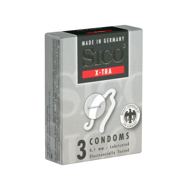 Sico «X-Tra» reißfeste Kondome mit höherer Wandstärke (3 Kondome) 3 St