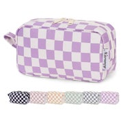 Kosmetiktasche klein kariert Damen lila Z-lila Schachbrett S 1 St