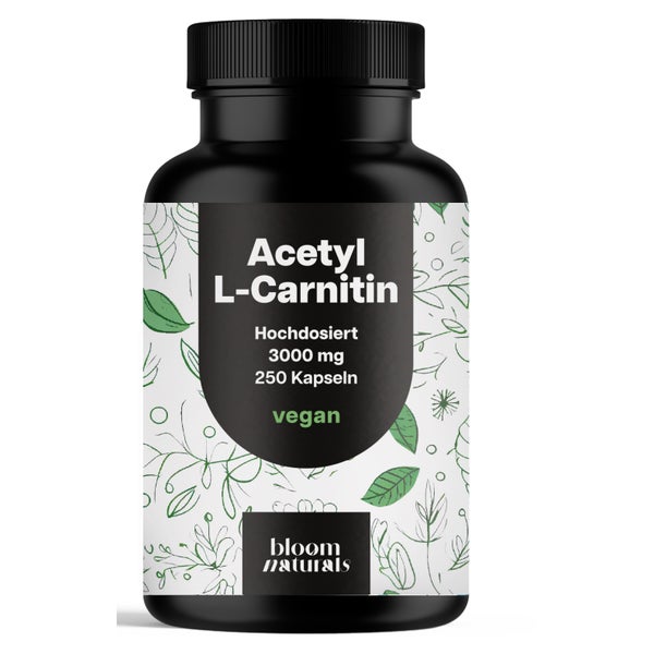 Acetyl-L-Carnitin 500 mg - 250 Kapseln - Bloom Naturals 250 St