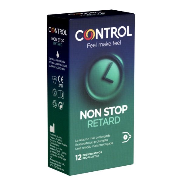 Non Stop – 12 Retard-Kondome mit Benzocain (12 Kondome) 12 St