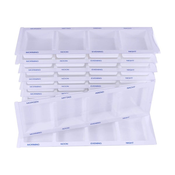 Medi-Inn Medikamentendispenser, für 1 Tag mit 4 Fächern, weiß XL 100 St