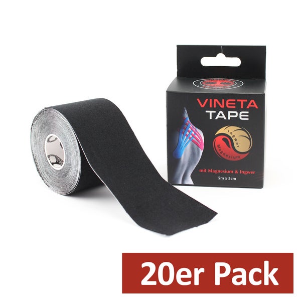 VINETAMED - Vineta Tape Magnesium-Ingwer/schwarz 20 St