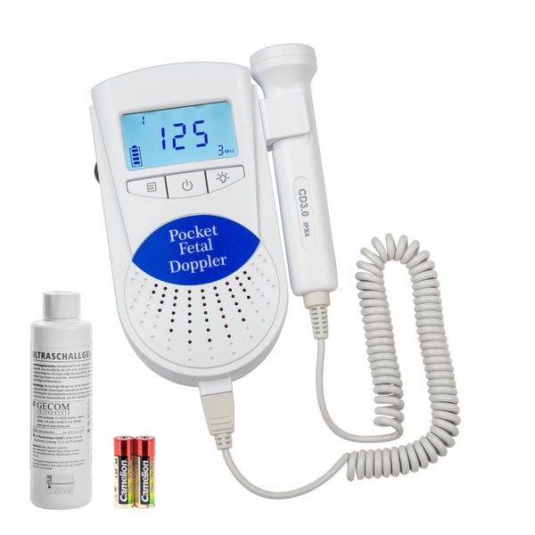 Sonoline B Fetal Doppler blau mit 3 MHz Sonde + Gel + Zubehör 1 St