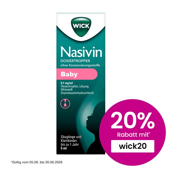 Wick Nasivin Dosiertropfer Ok Baby 0,1 Mg/ml Ntr 5 ml