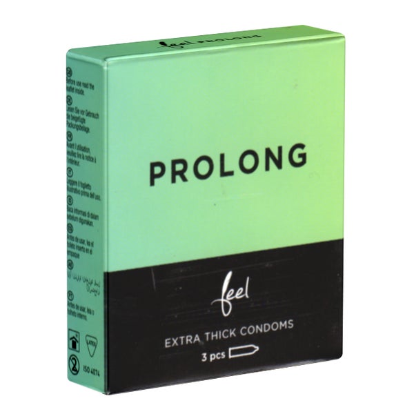 «Prolong» 3 Kondome – Verzögernder Effekt, silikonbefeuchtet (3 Kondome) 3 St
