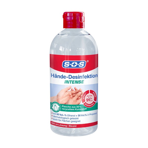 SOS Hände-Desinfektion Intense | für Hände & Flächen 500 ml