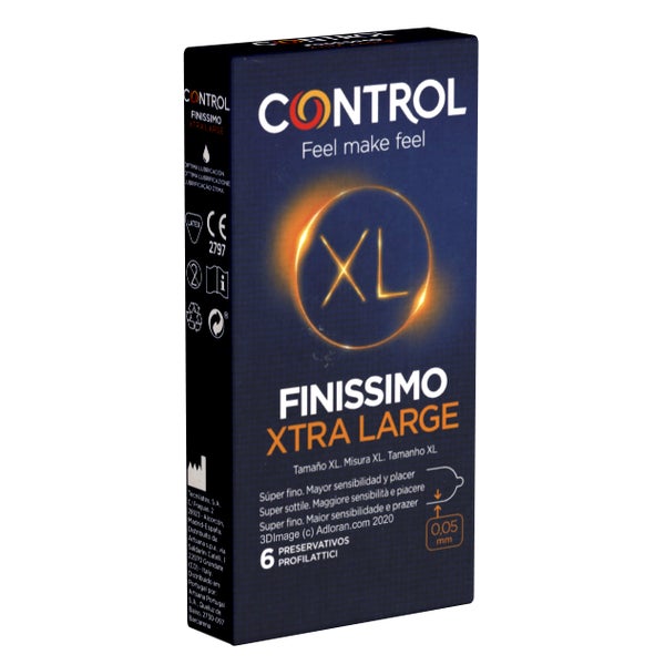 Finissimo Xtra Large – 6 ultradünne XXL Kondome, 0,057 mm (6 Kondome) 6 St