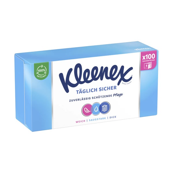 Kleenex Täglich Sicher Taschentücher-Box, 15 x 100 Tücher 1500 St