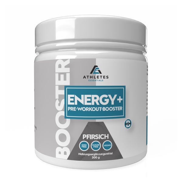 Athletes Essentials ENERGY+ Pre-Workout-Booster Pfirsich 300 g