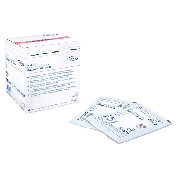 MaiMed® Mullkompressen steril 10 x 10 cm 8-fach, einzeln eingesiedelt 100 Stck. 100.0 St