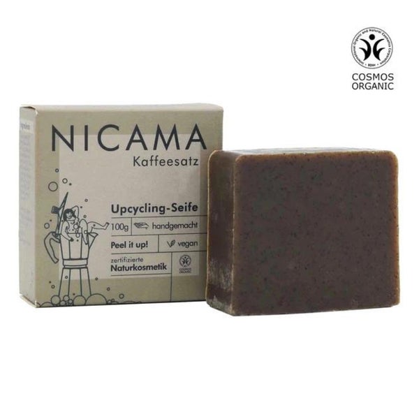 NICAMA Upcyclingseife mit Peelingeffekt Kaffeesatz 100 g