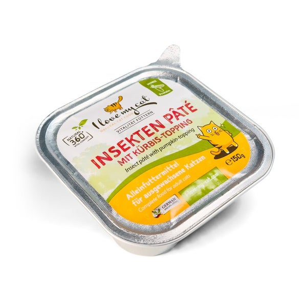I love my cat Insekten Pate mit Kürbis-topping 150 g