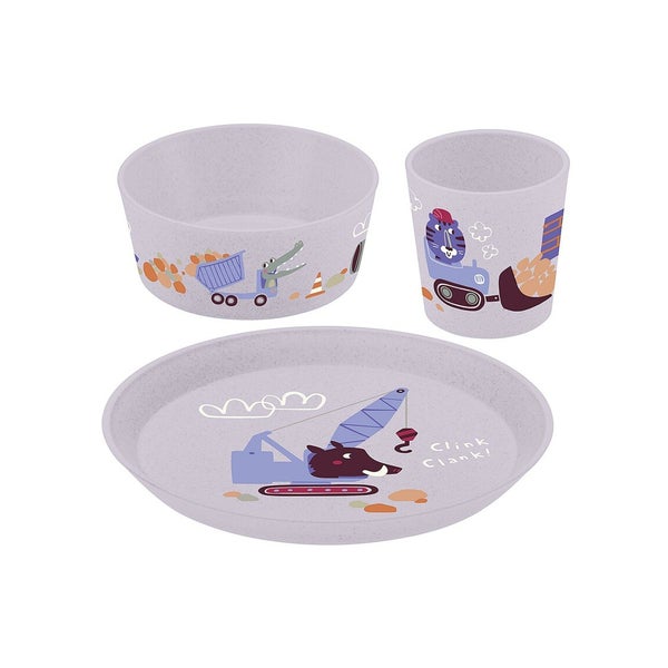 KOZIOL Kindergeschirr "Trucks" 3-teilig 1 St