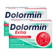 Produktabbildung: Dolormin® Extra 400 mg Ibuprofen Doppelpack 2X50 St
