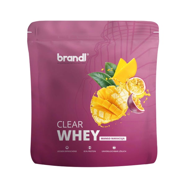 brandl® Clear Whey Isolate - Protein Drink mit natürlichem Geschmack & ohne künstliche Zusatzstoffe - Mango Maracuja 1600 g
